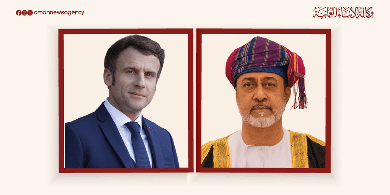 جلالة السلطان هيثم وماكرون يبحثان أمن الملاحة البحرية واستقرار المنطقة 