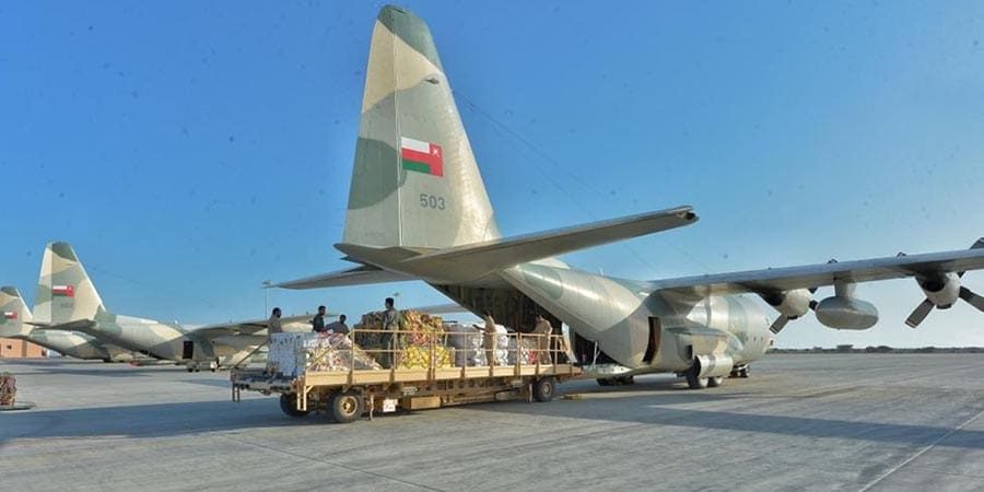 سلطنة عُمان تسيير الرحلات الجوية بواسطة طائرات نقل عسكرية لسلاح الجو السُّلطاني العُماني