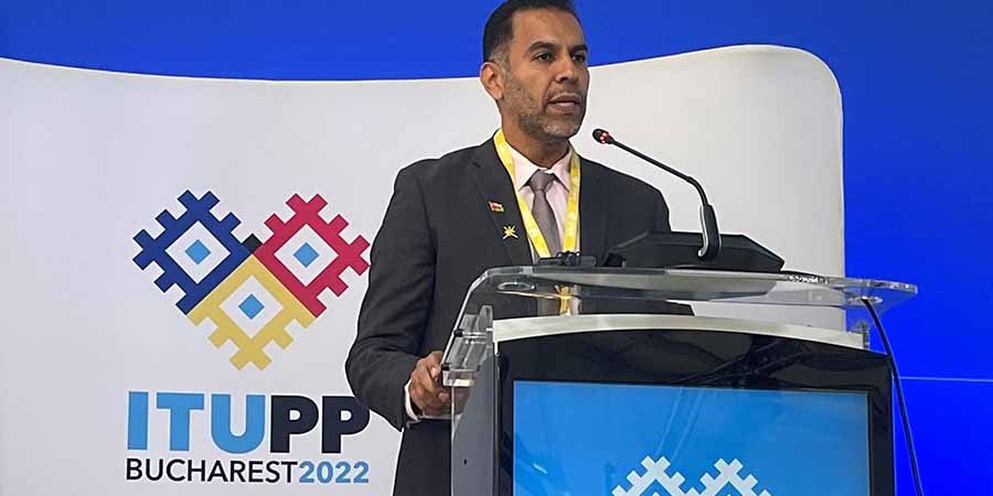 مؤتمر المندوبين المفوضين للاتحاد الدولي للاتصالات سعادة الدكتور علي بن عامر الشيذاني وكيل وزارة النقل والاتصالات وتقنية المعلومات للاتصالات وتقنية المعلومات (رئيس وفد سلطنة عمان)