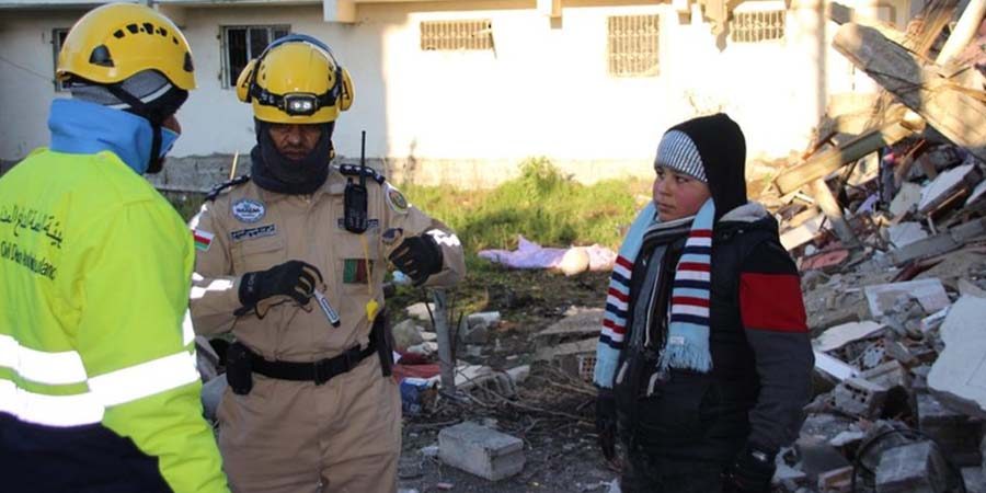 الفريق الوطني للبحث والإنقاذ التابع لهيئة الدفاع المدني والإسعاف بسلطنة عُمان منذ وصوله الأراضي التركية