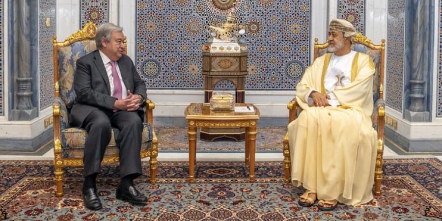 جلالةُ السُّلطان المعظم يستقبل الأمين العام للأمم المتحدة